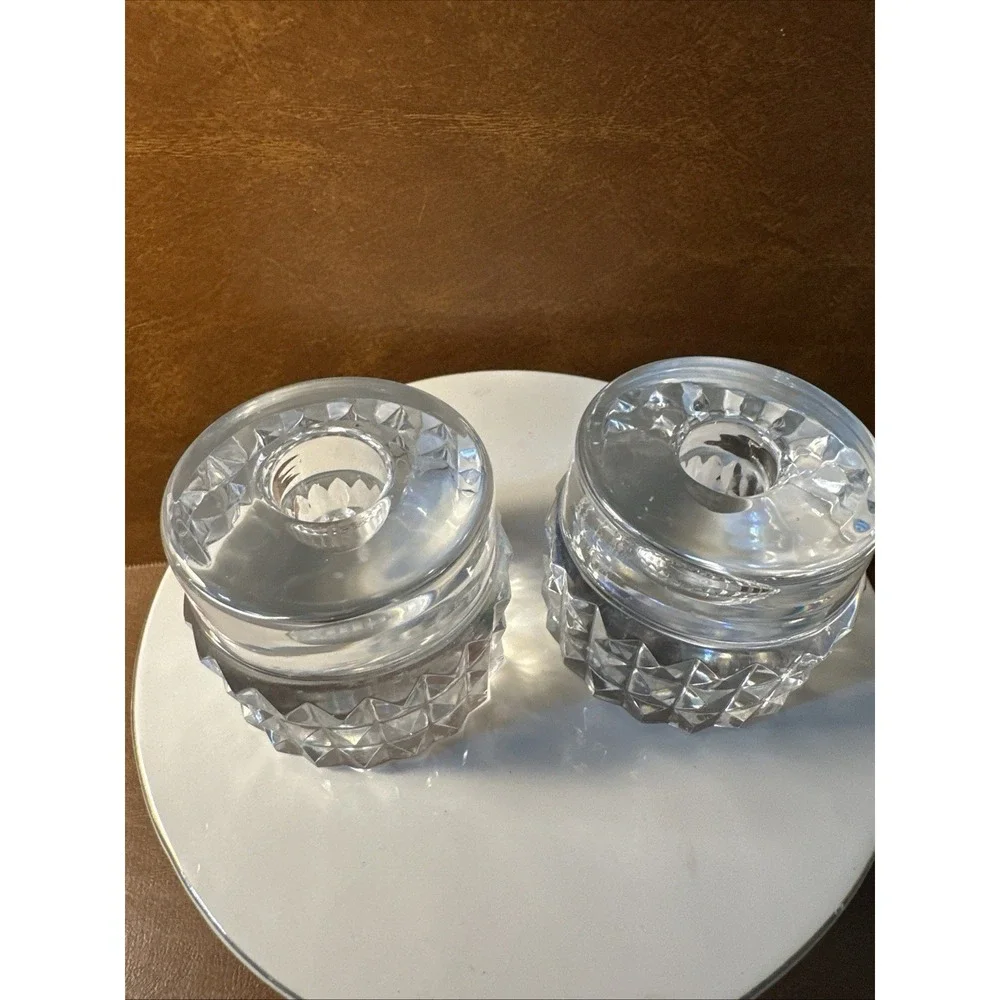 Vtg Orrefors crystal candle holder Ingeorg Lundin swedish 